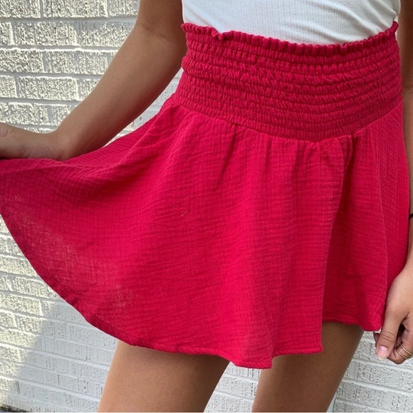 Karlie Dresses & Skirts - NWT:: Karlie women’s smocked waist skort in red size medium